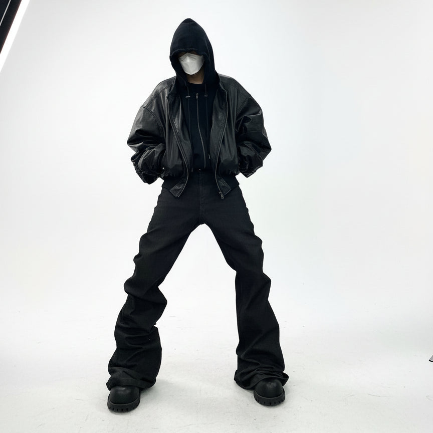 Hooded Leather Jacket