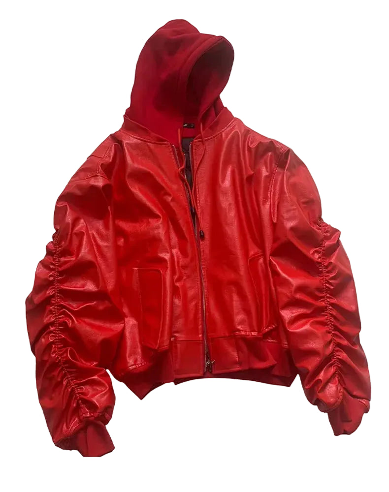 Hooded Leather Jacket