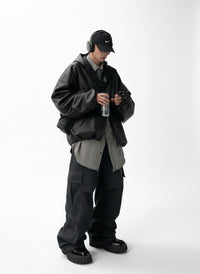 Oversized Leather Jacket